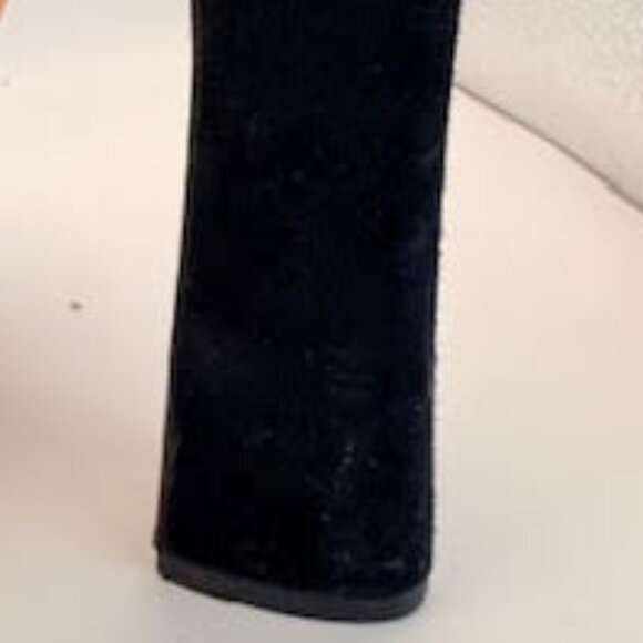 Sam Edelman Black Suede Platform Heels Size 10.5 - Picture 13 of 14